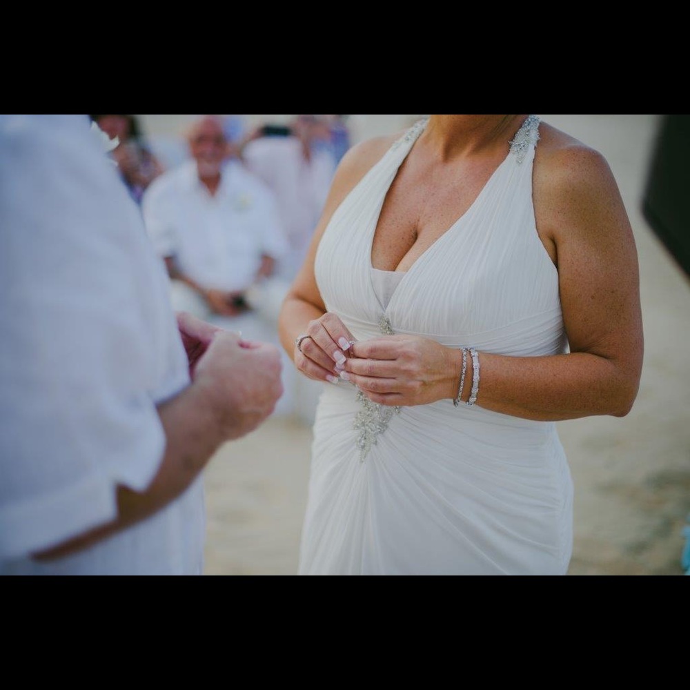 beach wedding gown